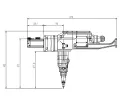 Волоконно-лазерная режущая головка для резки под углом (с автофокусировкой, одноподвесная система, прямой угол), 8 кВт
