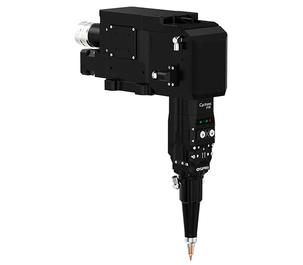 Волоконно-лазерная режущая головка для резки под углом (с автофокусировкой, одноподвесная система, прямой угол), 15 кВт