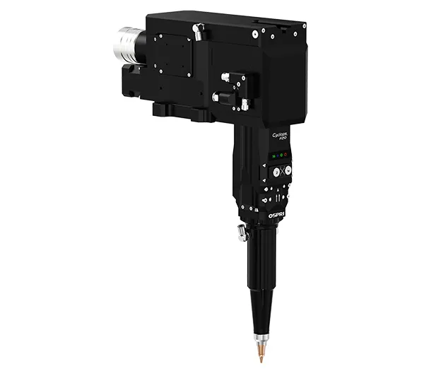 Волоконно-лазерная режущая головка для резки под углом (с автофокусировкой, одноподвесная система, прямой угол), 20 кВт