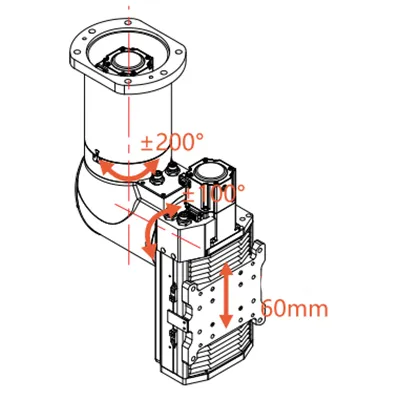 Поворотная ось волоконно-лазерной режущей головки
